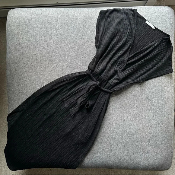Lush Black V Neck Maxi Dress Small - Picture 1 of 9